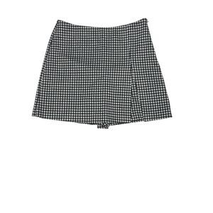 CAbi Black White Gingham Skort Mini Skirt Size 2